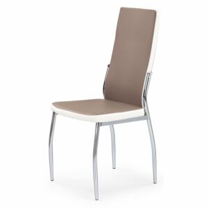 Jídelní židle K210, cappuccino-bílá