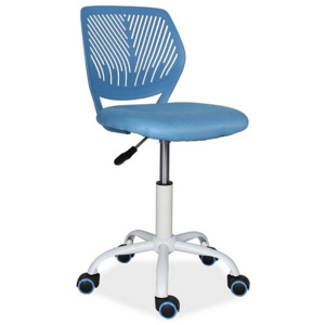 Kancelářská židle XAVIER, 75-87x41x38x45-57, modrá