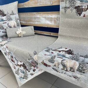Gobelínový ubrus - Vánoční lední medvědi