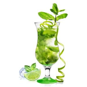 GLASMARK Koktejlová sklenice - 420ml, zelený podstavec