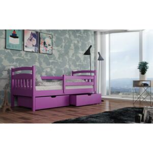 Dětská postel 90x200 GRETA - fialová