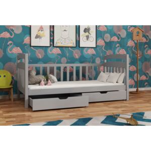 Dětská postel se šuplíky 90x190 TAKANO - světle šedá
