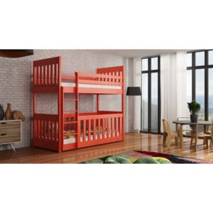 Dětská patrová postel 90x190 DANKA - oranžová