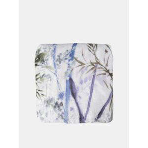 Clayre & Eef bílý květovaný pléd 130x180 cm