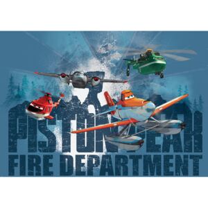 Výprodej - Dětská fototapeta Planes - firefighting squad papír 254 x 184 cm