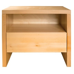 Stylový noční stolek z bukového dřeva se zásuvkou typ NS112 KN095