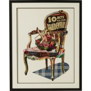KARE DESIGN Obraz s rámem Art Chair Pin Up 90×72 cm
