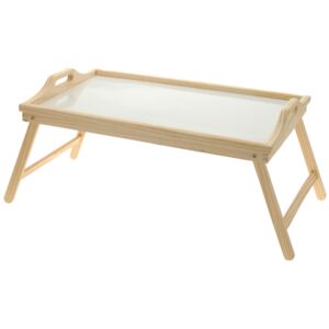 Snídaňový stolík, dřevěný podnos s nohama, 50x30 cm
