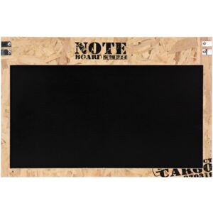 Dřevěná poznámková tabule, černá, 60x40 cm