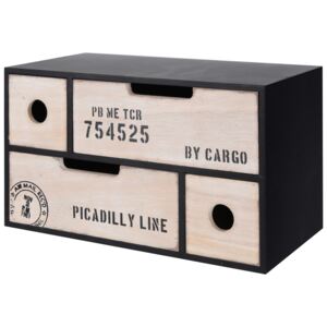 Skříňka na drobnosti CARGO - úložný box s 4 zásuvkami