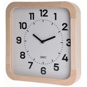 Nástěnné dřevěné hodiny, čtvercový - 30 x 30 cm