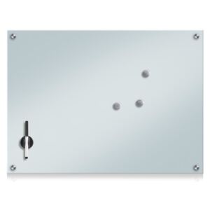 MEMO skleněná magnetická tabule + 3 magnety, 75x55 cm, ZELLER