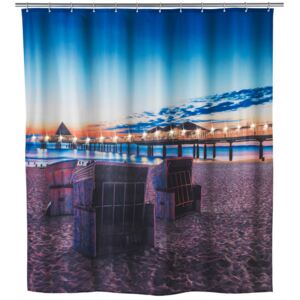 Sprchový závěs, textilní USEDOM s osvětlením LED, 180 x 200 cm, WENKO