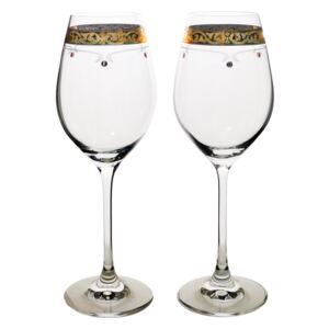 Swarovski sklenice se zlatem na víno 360 ml (Royal Gold 360 ml)