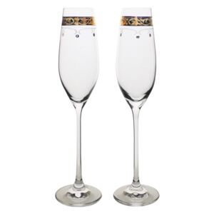 Swarovski sklenice se zlatem na šampaňské 210 ml (Royal Gold 210 ml)