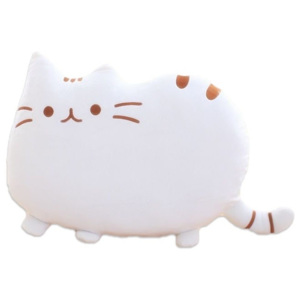 PUSHEEN PUSHEEN Plyšová kočka - dekorační polštářek 30x40cm, bílý
