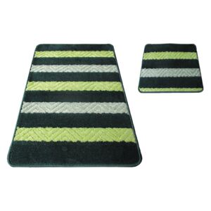 Sada koupelnových koberečků Montana 02 - zelená - 40x50 cm 50x80 cm