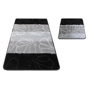 Sada koupelnových koberečků Montana 01 - černá - 40x50 cm a 50x80 cm