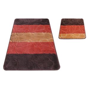 Sada koupelnových koberečků Montana 01- hnědá - 40x50 cm a 50x80 cm