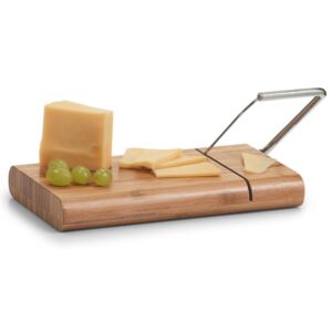 Deska s gilotinovým nožem na krájení sýra, - bambus, nerezová ocel, ZELLER