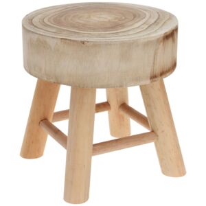 Stolička z přírodního dřeva, kruhová - taburet, sedadlo