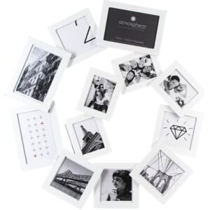 Obdélníkový rámeček pro 12 fotek, fotorámeček, rámeček na fotky - mini galerie na fotky, 60 x 58 cm