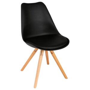 Židle, černá židle, taburet, černá stolička, sedadlo, pouf - barva černá, 54 x 48 x 81 cm