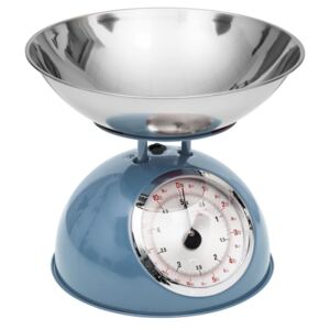 Mechanická váha, kuchyňská váha, designová váha RETRO DESIGN, 5 kg, barva modrá