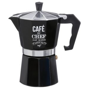 Kávovar, konvice na kávu, tlakový kávovar ESPRESSO, černá barva, ITALIAN COFFEE
