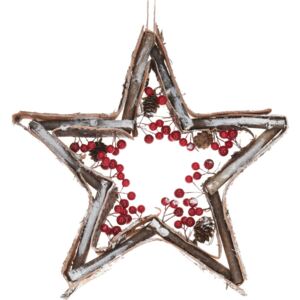 Vánoční věnec, závěsná dekorace hvězda