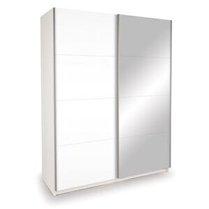 Skříň s posuvnými dveřmi DECOR 150 bílá/zrcadlo