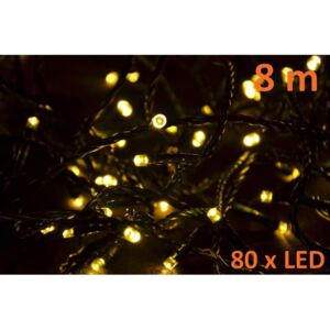 Nexos 6001 Vánoční LED osvětlení 8m - teple bílé, 80 diod
