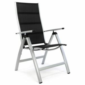 Garthen 35211 Luxusní zahradní židle s polstrováním, černá