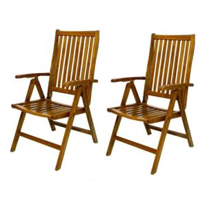 Garthen 2347 Skládací židle z akátového dřeva, 2 ks
