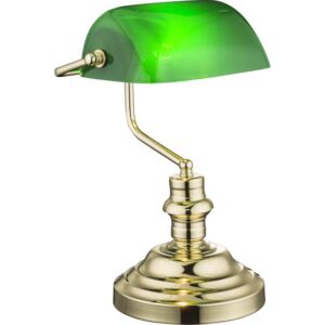 Stolní lampa ANTIQUE, 36cm, zelená Globo ANTIQUE 2491K
