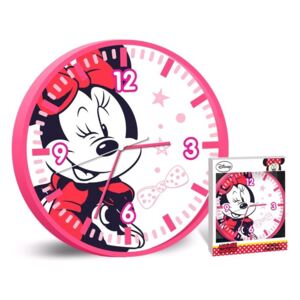 Kids Licensing Analogové nástěnné hodiny \"Minnie Mouse\" - 25 cm růžová