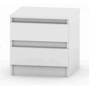 2 šuplíkový noční stolek, bílá, HANY 002