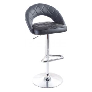 G21 Victea 51553 Barová židle black, koženková, prošívaná