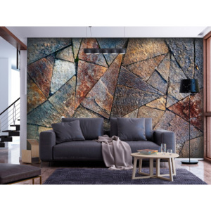 *Tapeta kamenná dlažba - barevná (450x315 cm) - Murando DeLuxe