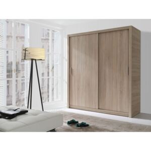Moderní šatní skříň s posuvnými dveřmi LONDON 180 sonoma