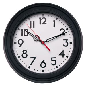 Nástěnné hodiny SOLID černá Ø 22 cm, výška 7 cm Mybesthome