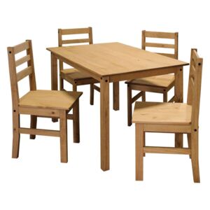 IDEA Nábytek Stůl + 4 židle CORONA vosk