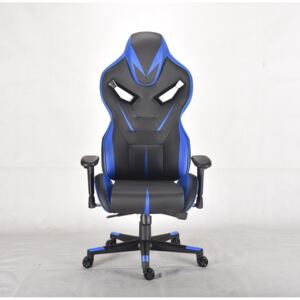 Bezdoteku Kancelářská židle LEONARDO černá s modrými pruhy