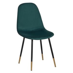 Jídelní židle Gamma, samet, zelená