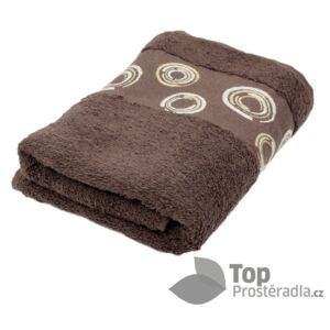 TOP Froté ručník EXCLUSIVE - Circles hnědé