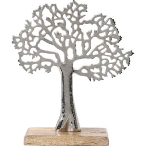 Dekorativní strom ve stříbře, 23x8x27 cm
