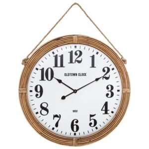 Nástěnné hodiny se stahovací šňůrkou, velké nástěnné hodiny s jasnými čísly, průměr 72 cm