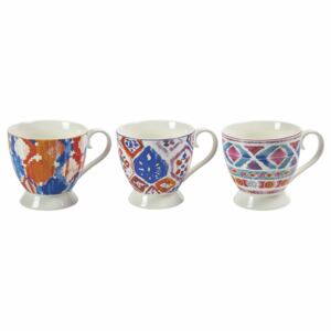 VILLA D’ESTE HOME Set šálků na čaj Casablanca 3 kusů, barevný dekor