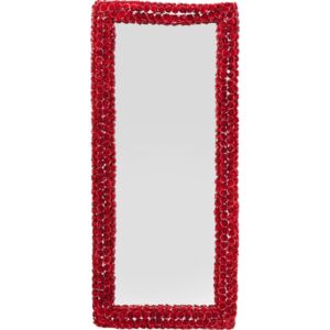 KARE DESIGN Zrcadlo Rose Rectangular Red 180×80 cm