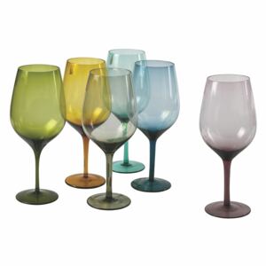 VILLA D’ESTE HOME Set sklenic na víno Happy Hour 6 kusů, barevné, lesk